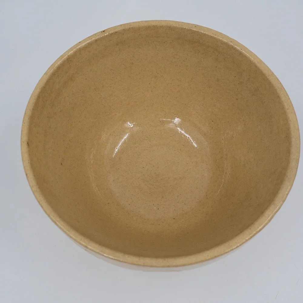 R.R.P. Co.‎ Mixing Bowl Unisex 10 inch Tan Vintage Roseville Stoneware Striped